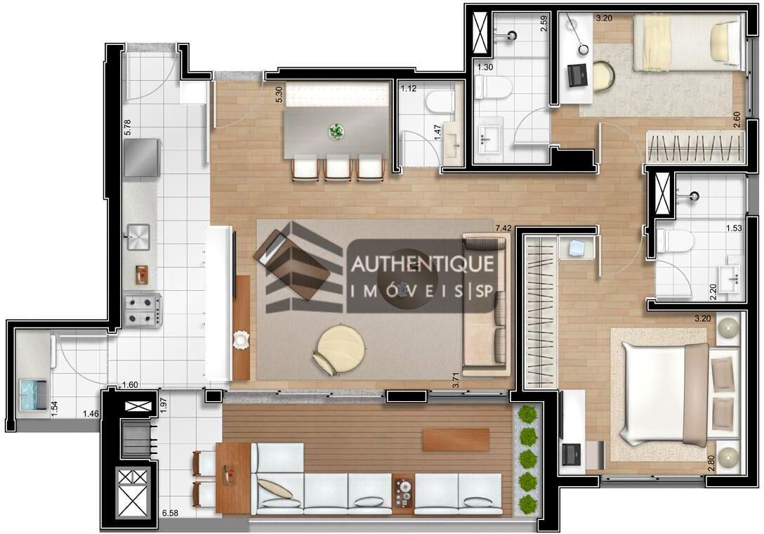 Apartamento à venda com 2 quartos, 95m² - Foto 48