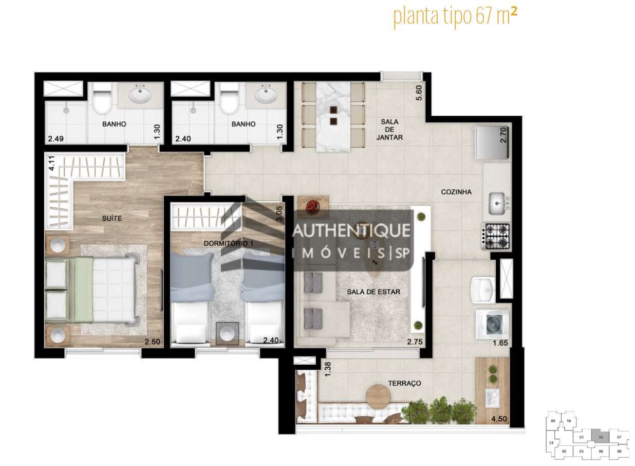 Apartamento à venda com 1 quarto, 67m² - Foto 35