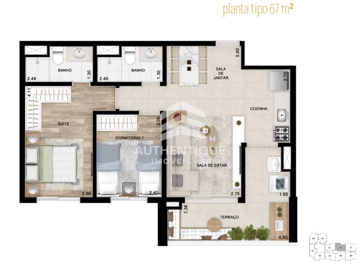 Apartamento, 1 quarto, 67 m² - Foto 35