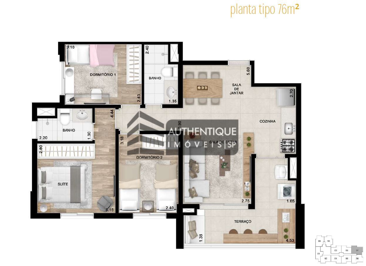 Apartamento à venda com 1 quarto, 67m² - Foto 39