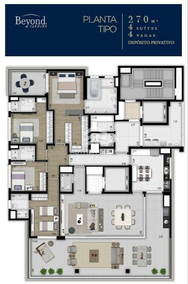 Apartamento, 4 quartos, 270 m² - Foto 42