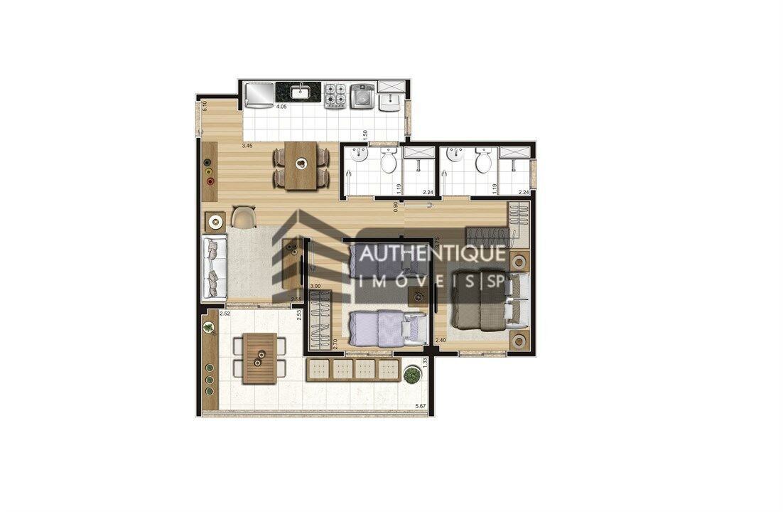 Apartamento à venda com 2 quartos, 60m² - Foto 45