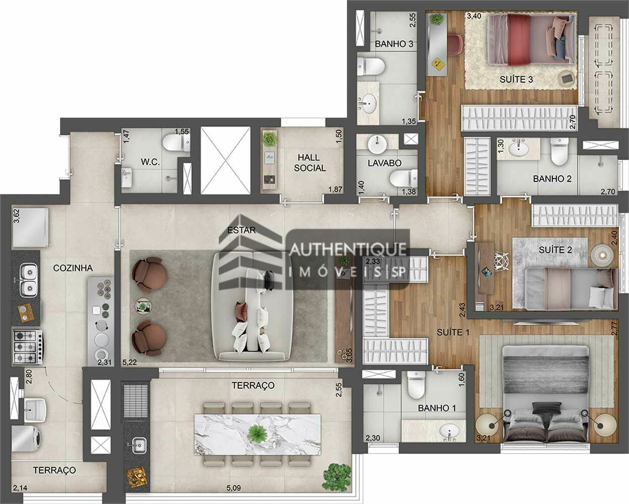 Apartamento à venda com 4 quartos, 264m² - Foto 30