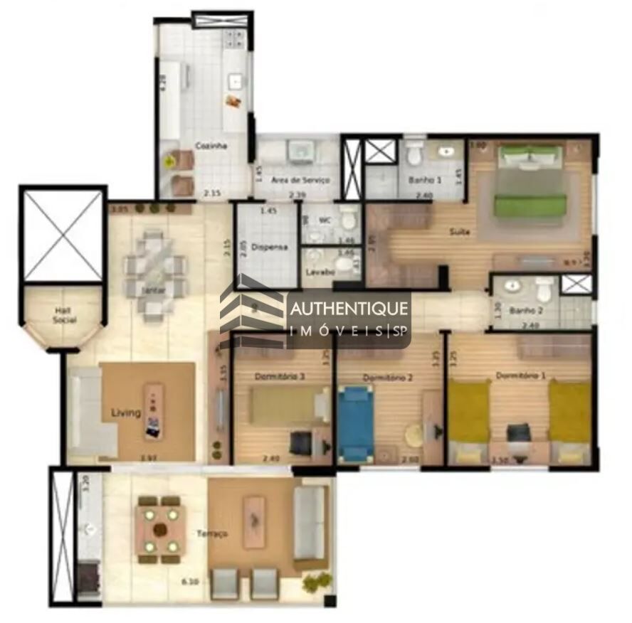 Apartamento à venda com 3 quartos, 106m² - Foto 21