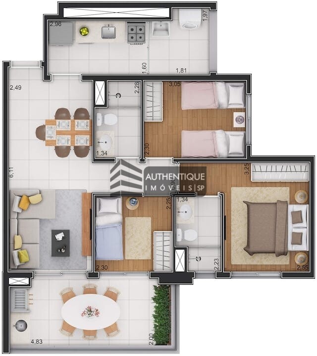 Apartamento à venda com 3 quartos, 73m² - Foto 27