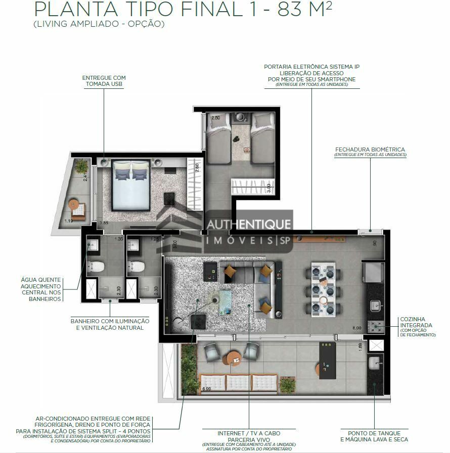 Apartamento à venda com 2 quartos, 83m² - Foto 49