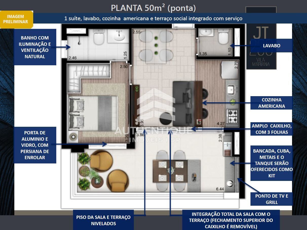 Apartamento, 1 quarto, 50 m² - Foto 22