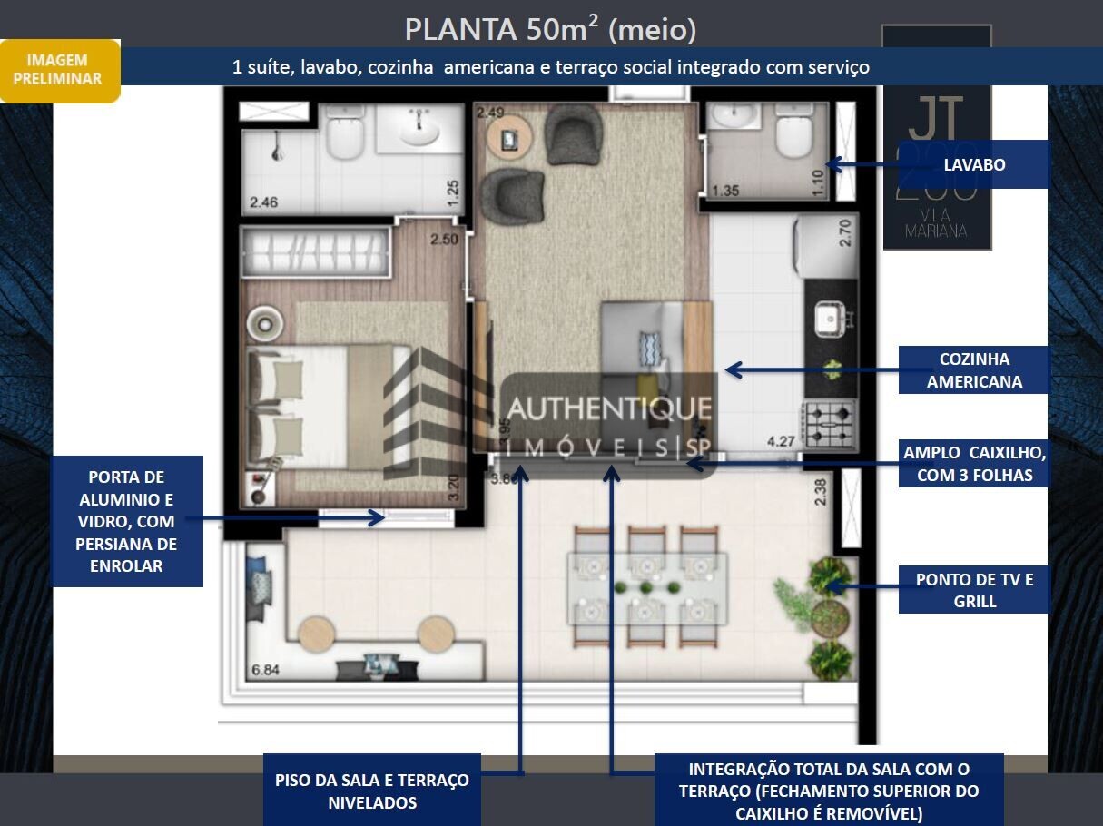 Apartamento à venda com 1 quarto, 50m² - Foto 21