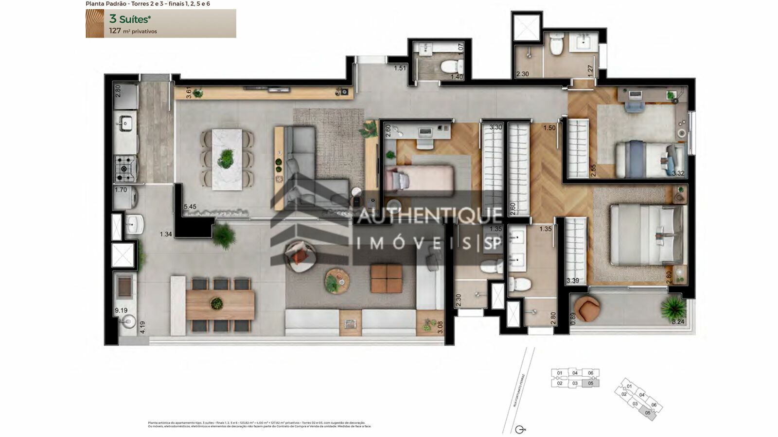 Apartamento à venda com 3 quartos, 127m² - Foto 53