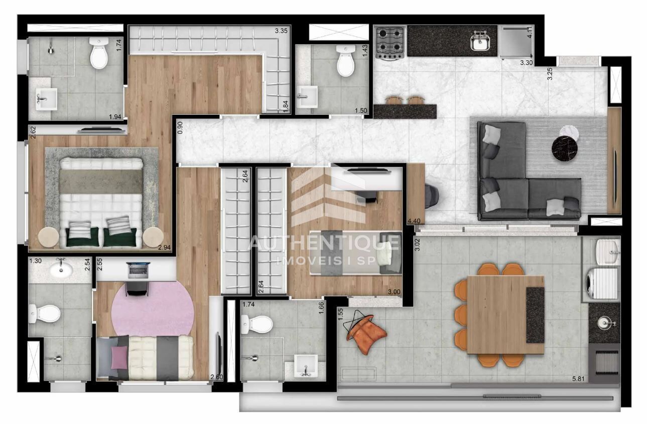 Apartamento, 3 quartos, 94 m² - Foto 5