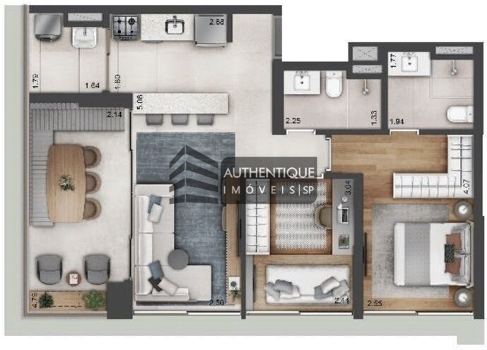 Apartamento, 2 quartos, 262 m² - Foto 8