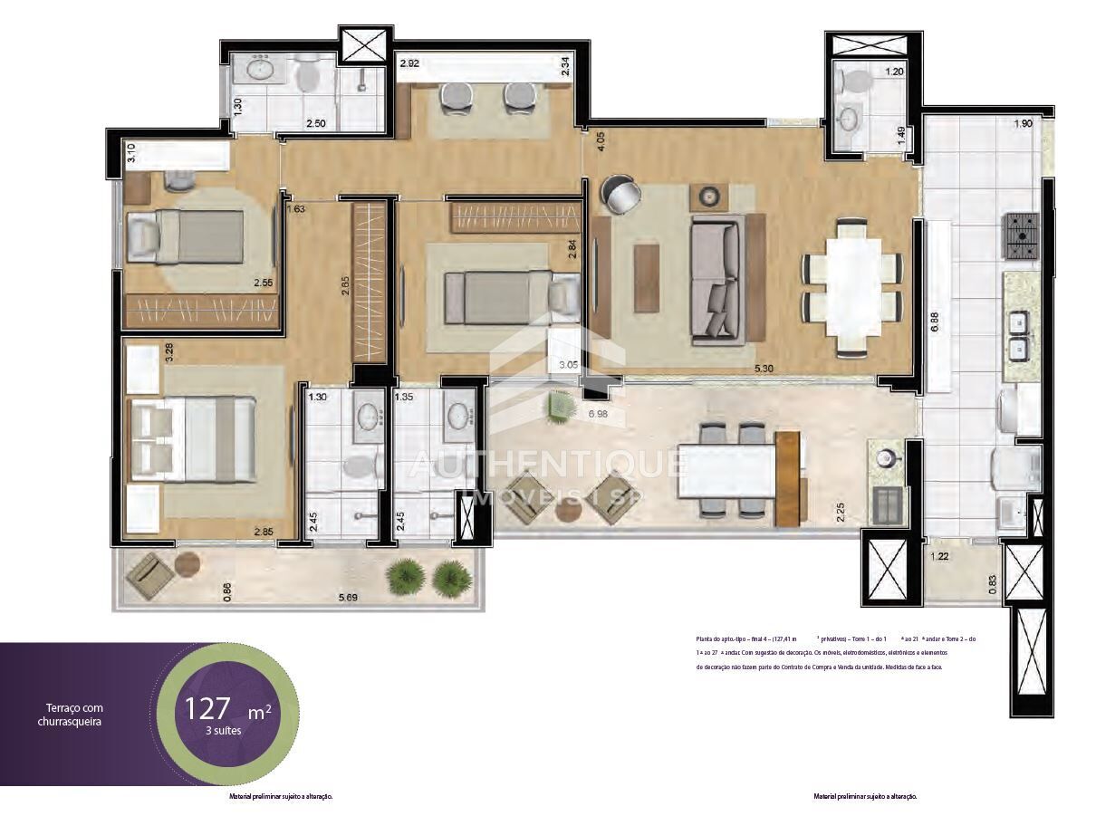Apartamento, 3 quartos, 127 m² - Foto 43