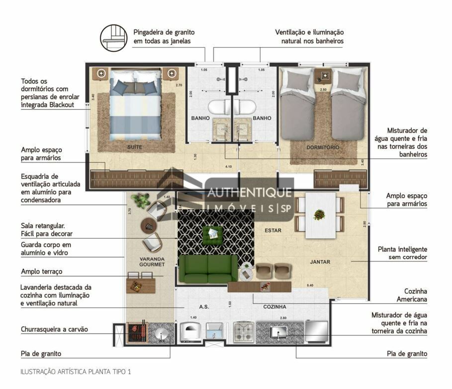 Apartamento à venda com 2 quartos, 58m² - Foto 18