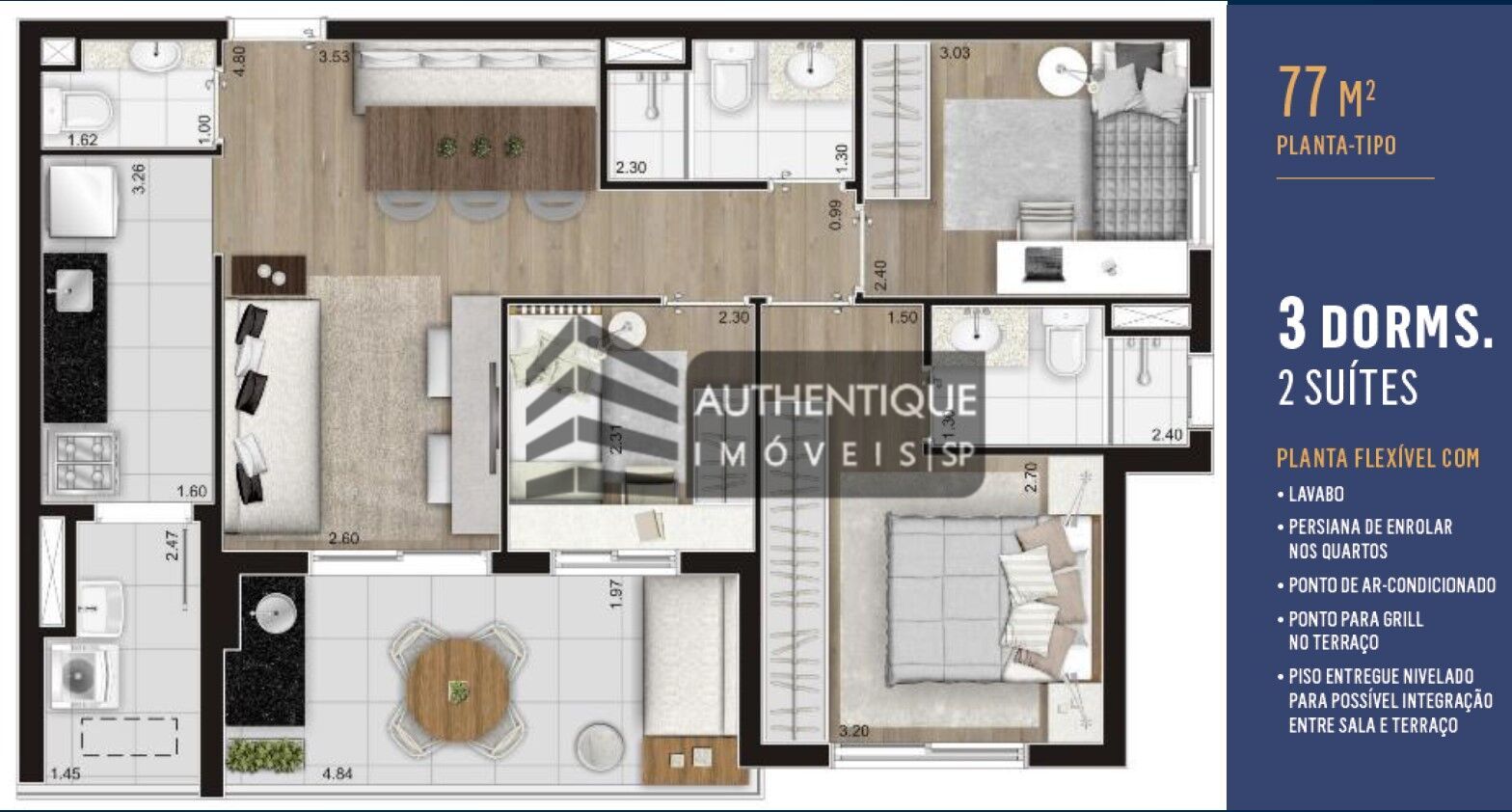 Apartamento à venda com 3 quartos, 77m² - Foto 50