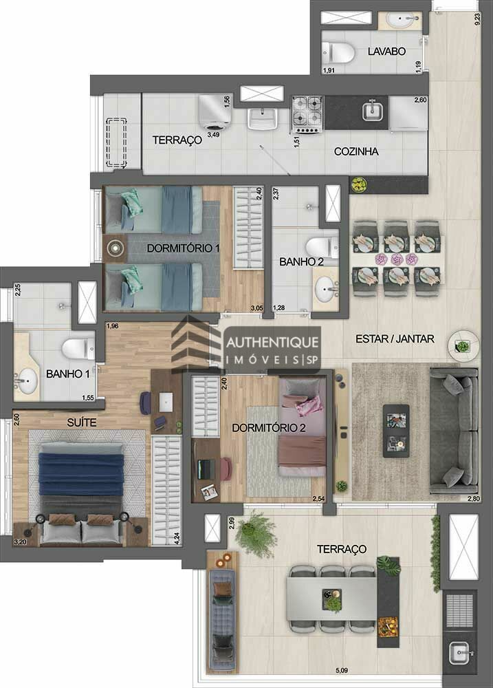 Apartamento à venda com 3 quartos, 91m² - Foto 48