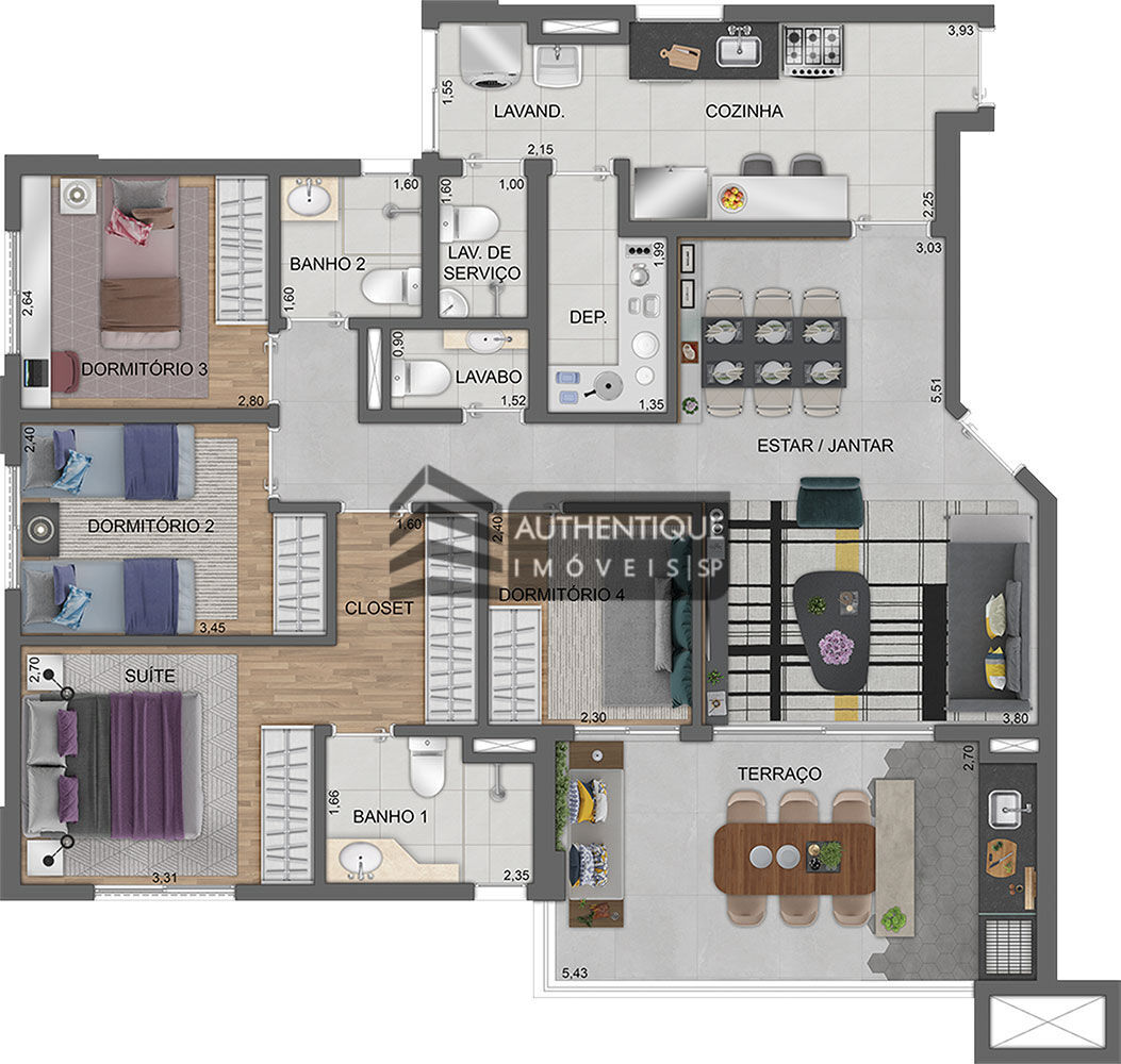 Apartamento à venda com 4 quartos, 112m² - Foto 40