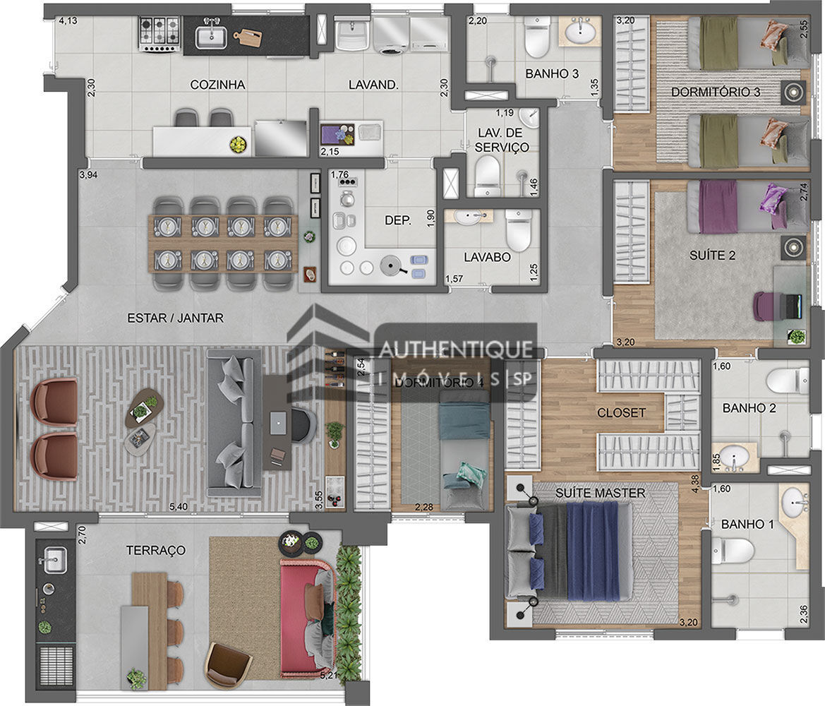 Apartamento à venda com 4 quartos, 112m² - Foto 43