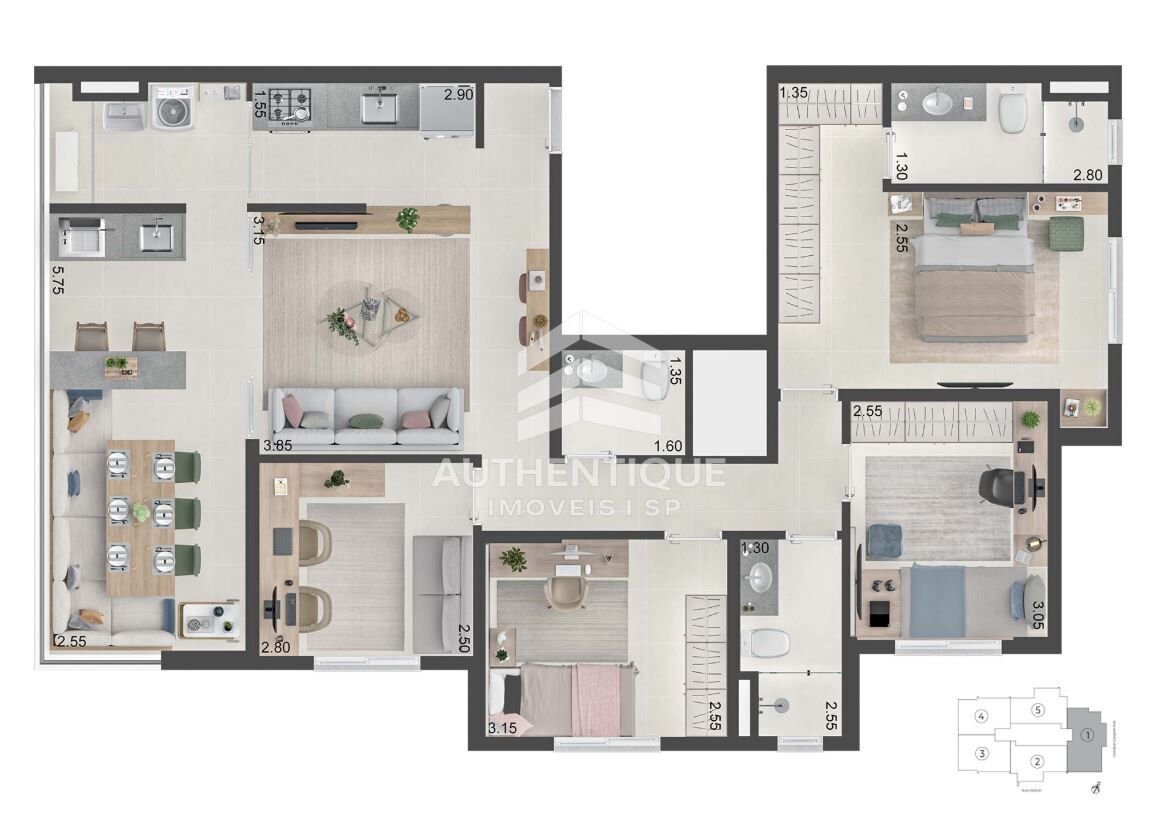 Apartamento, 4 quartos, 101 m² - Foto 11