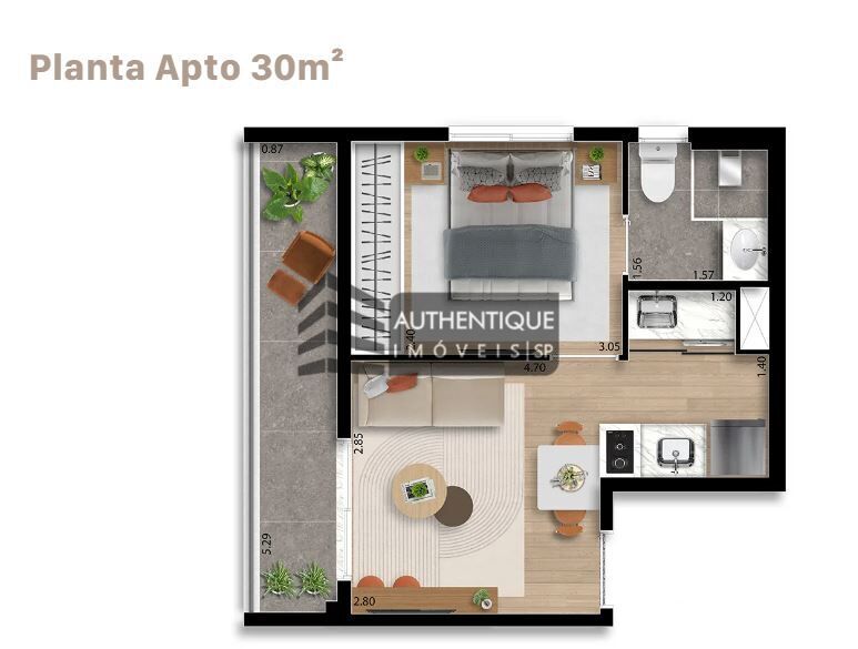 Apartamento à venda com 1 quarto, 29m² - Foto 15