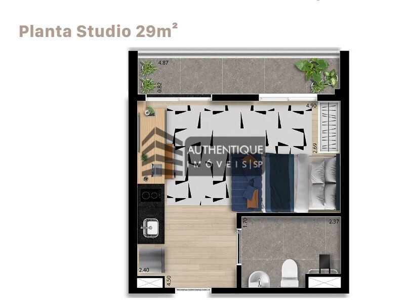 Apartamento à venda com 1 quarto, 29m² - Foto 13