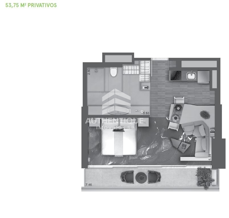 Apartamento, 1 quarto, 53 m² - Foto 21