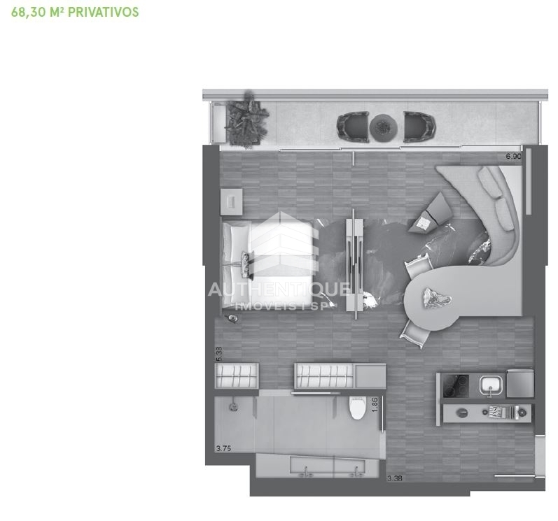 Apartamento, 1 quarto, 53 m² - Foto 22