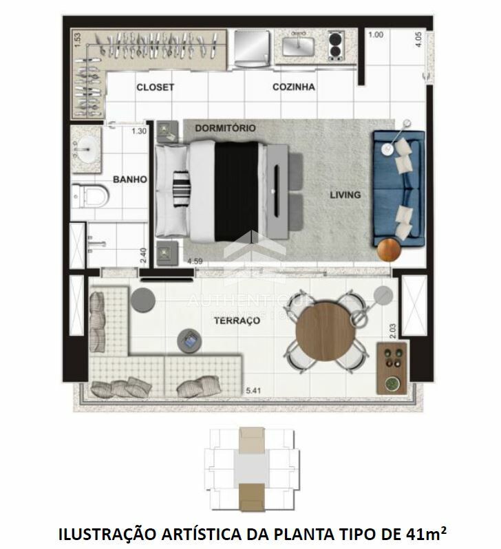 Apartamento, 1 quarto, 41 m² - Foto 19