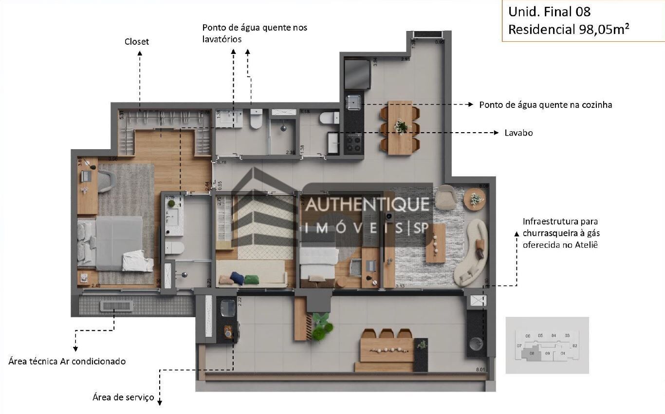 Apartamento, 2 quartos, 98 m² - Foto 24