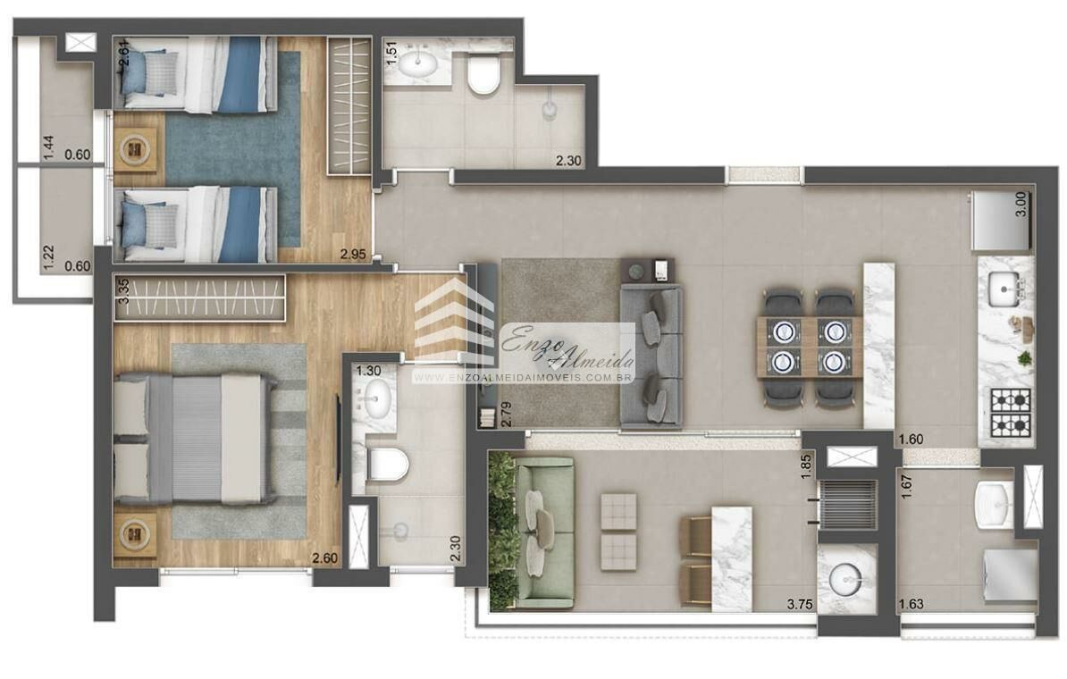 Apartamento à venda com 3 quartos, 76m² - Foto 34