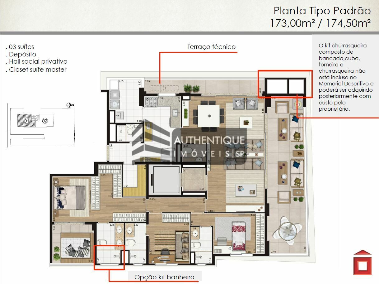 Apartamento à venda com 2 quartos, 174m² - Foto 30