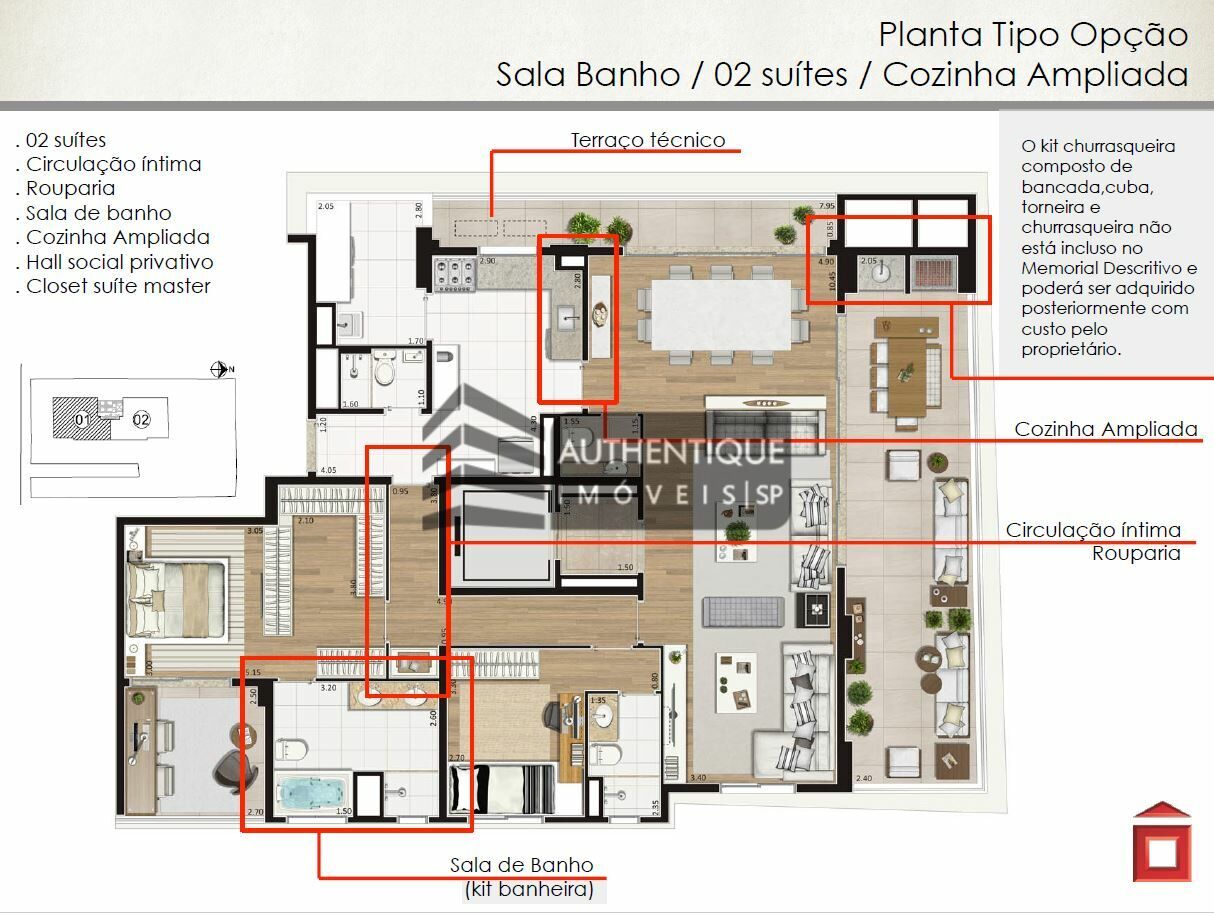 Apartamento à venda com 2 quartos, 174m² - Foto 29