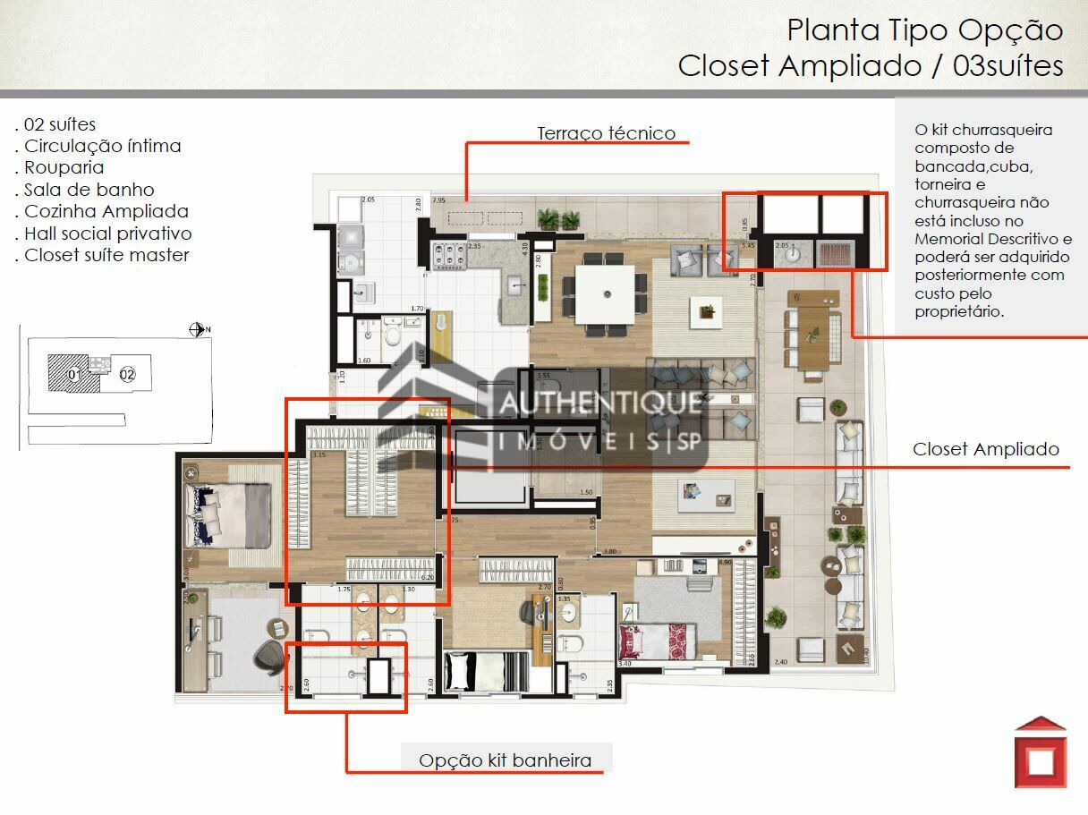 Apartamento à venda com 2 quartos, 174m² - Foto 31