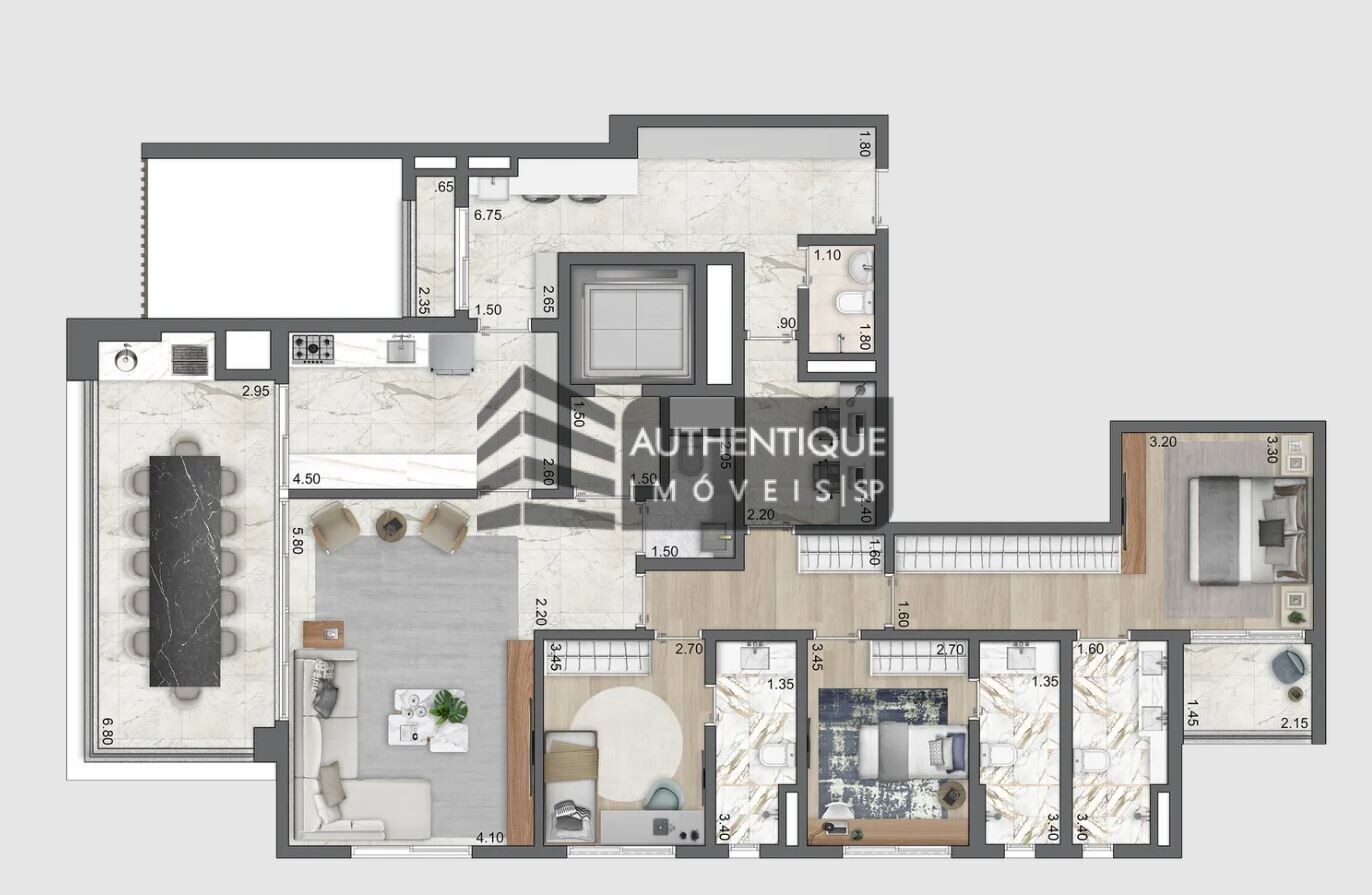 Apartamento à venda com 3 quartos, 170m² - Foto 12