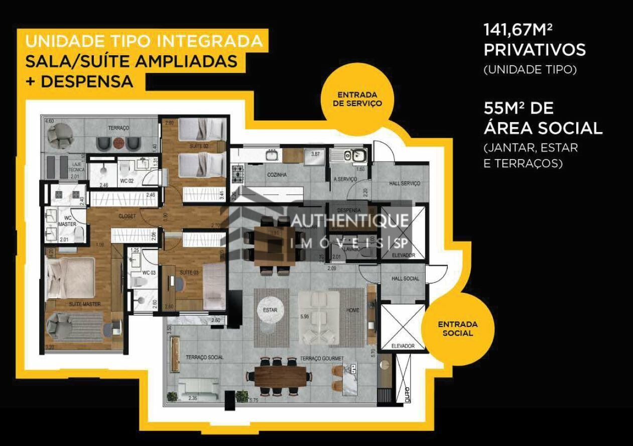 Apartamento à venda com 3 quartos, 141m² - Foto 22