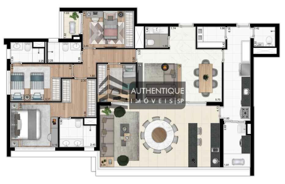 Apartamento à venda com 3 quartos, 121m² - Foto 37