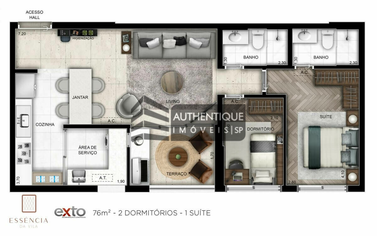 Apartamento à venda com 2 quartos, 76m² - Foto 34