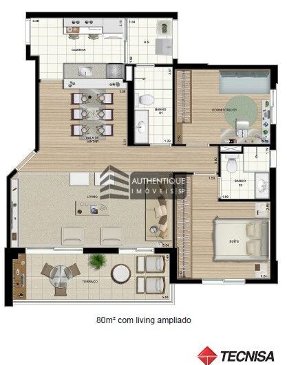 Apartamento à venda com 2 quartos, 80m² - Foto 33