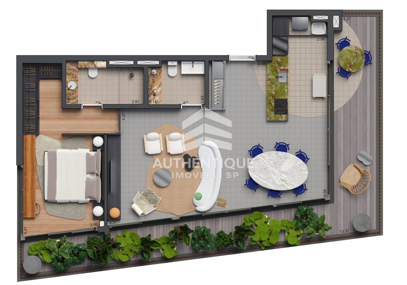 Apartamento, 1 quarto, 122 m² - Foto 18