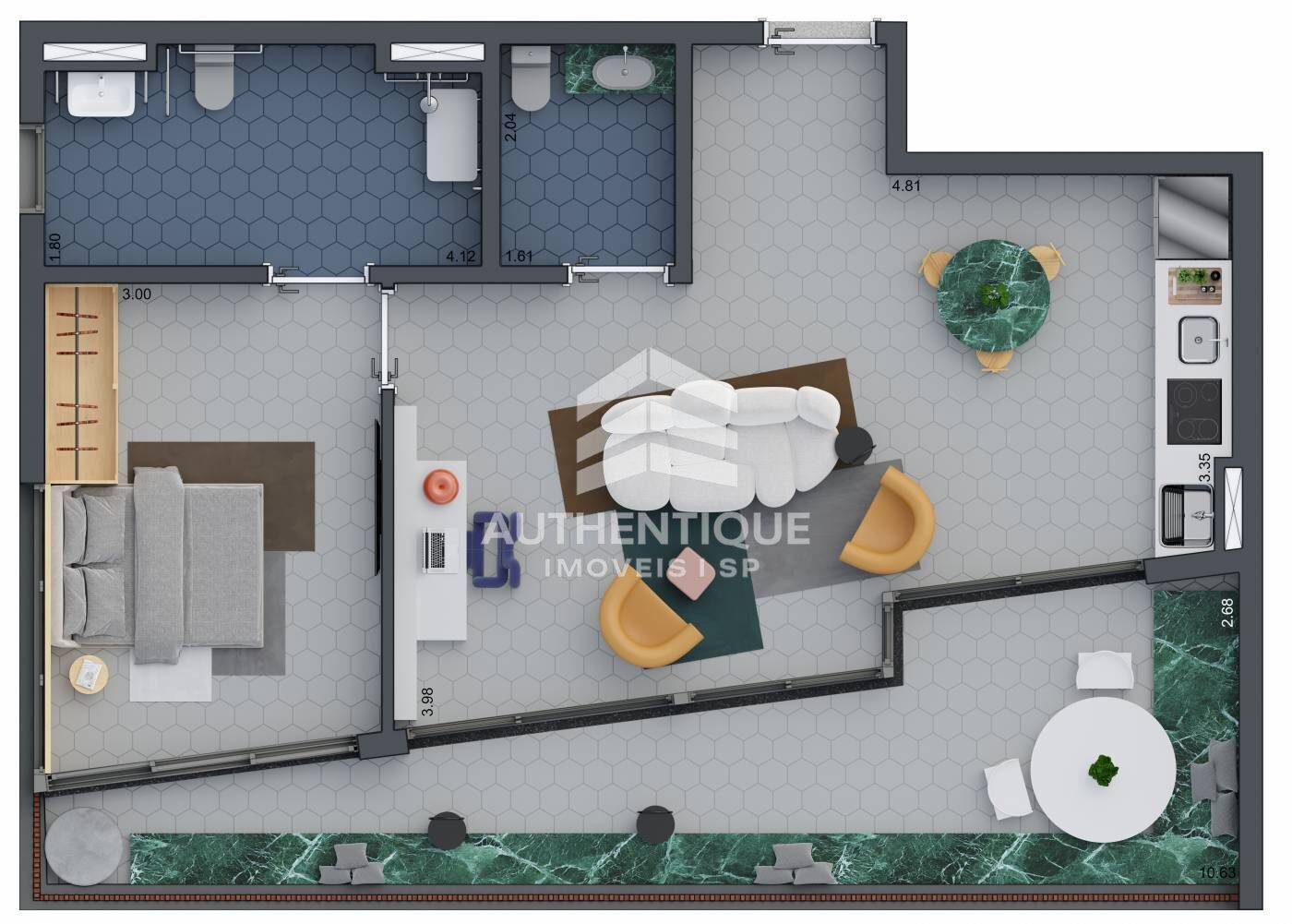 Apartamento, 1 quarto, 122 m² - Foto 15