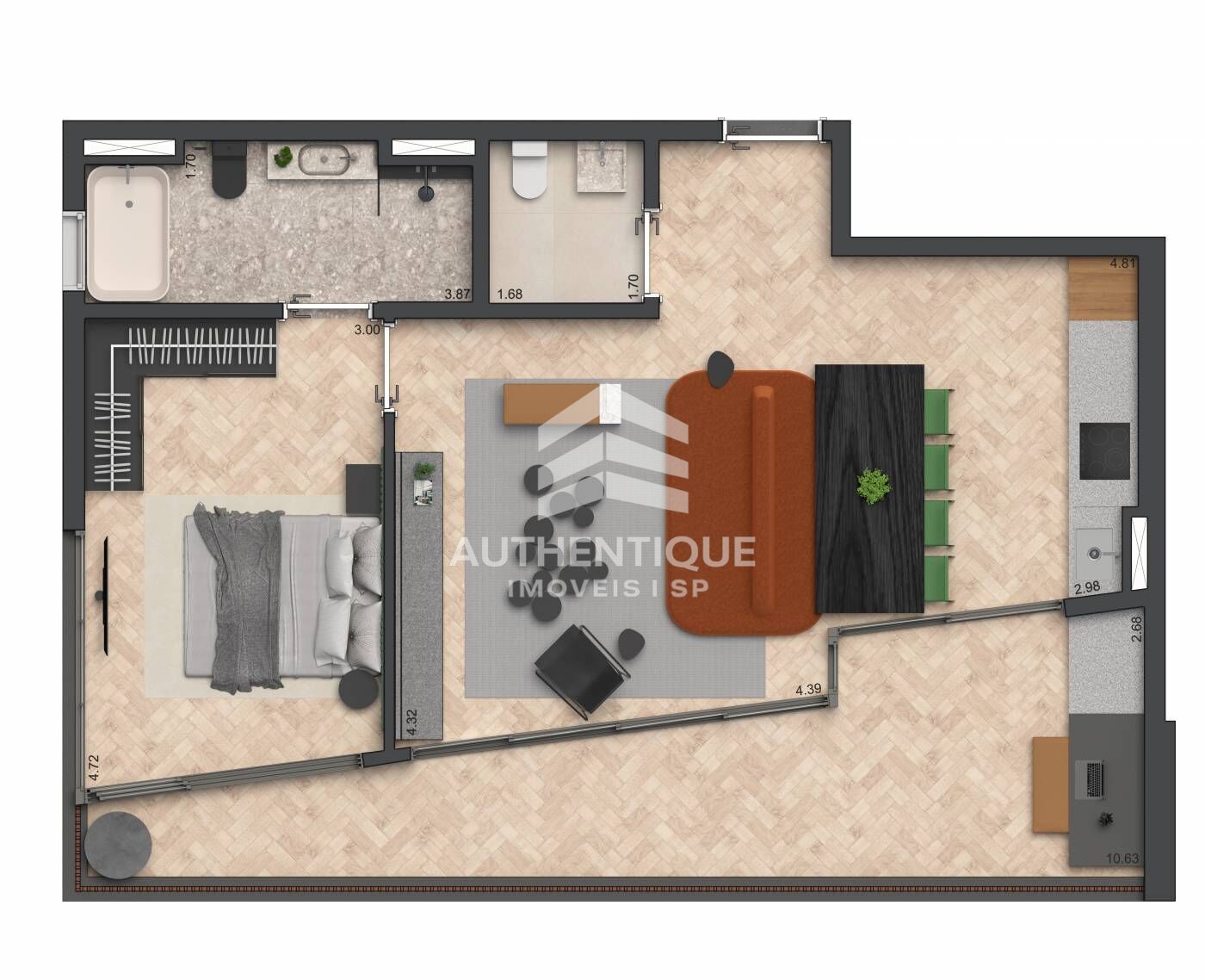 Apartamento, 1 quarto, 122 m² - Foto 14