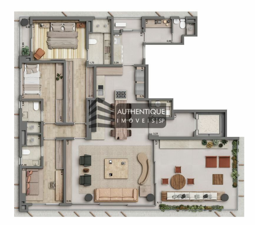 Apartamento à venda com 3 quartos, 204m² - Foto 49