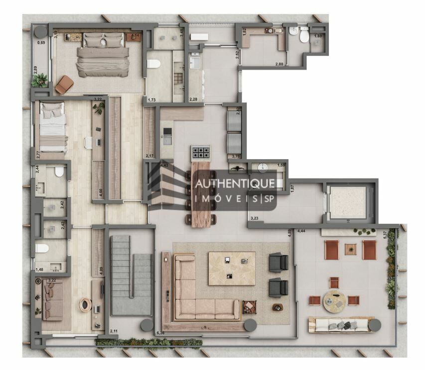 Apartamento à venda com 3 quartos, 204m² - Foto 51