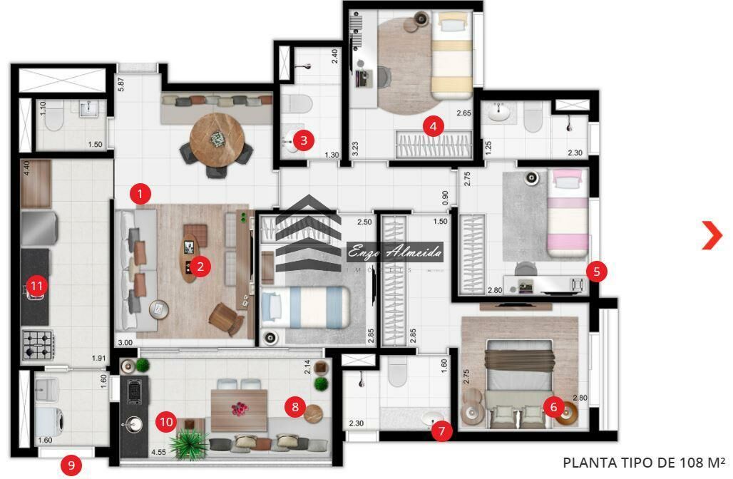 Apartamento à venda com 4 quartos, 108m² - Foto 49