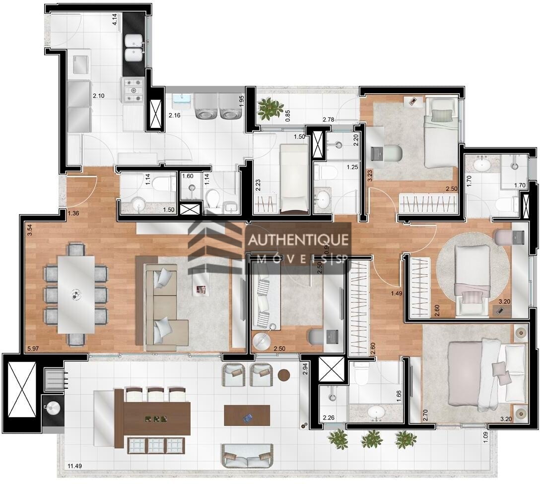 Apartamento à venda com 3 quartos, 145m² - Foto 11