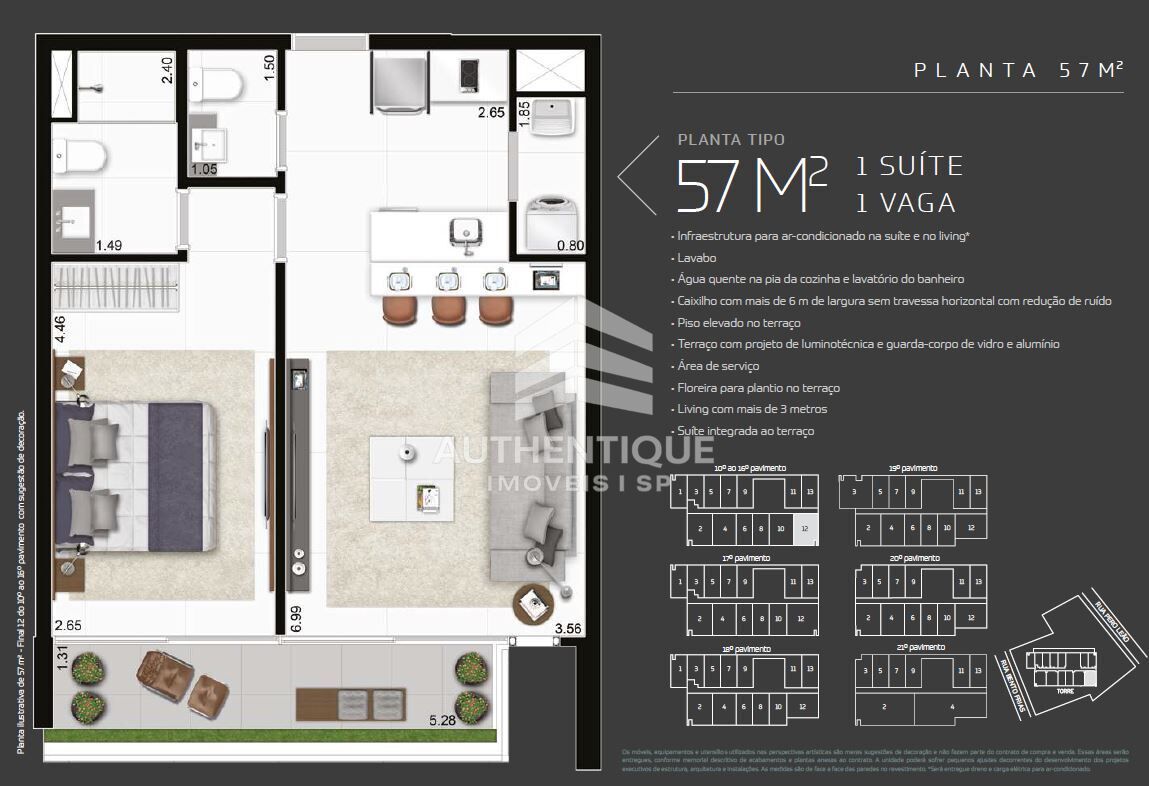 Apartamento, 1 quarto, 57 m² - Foto 18