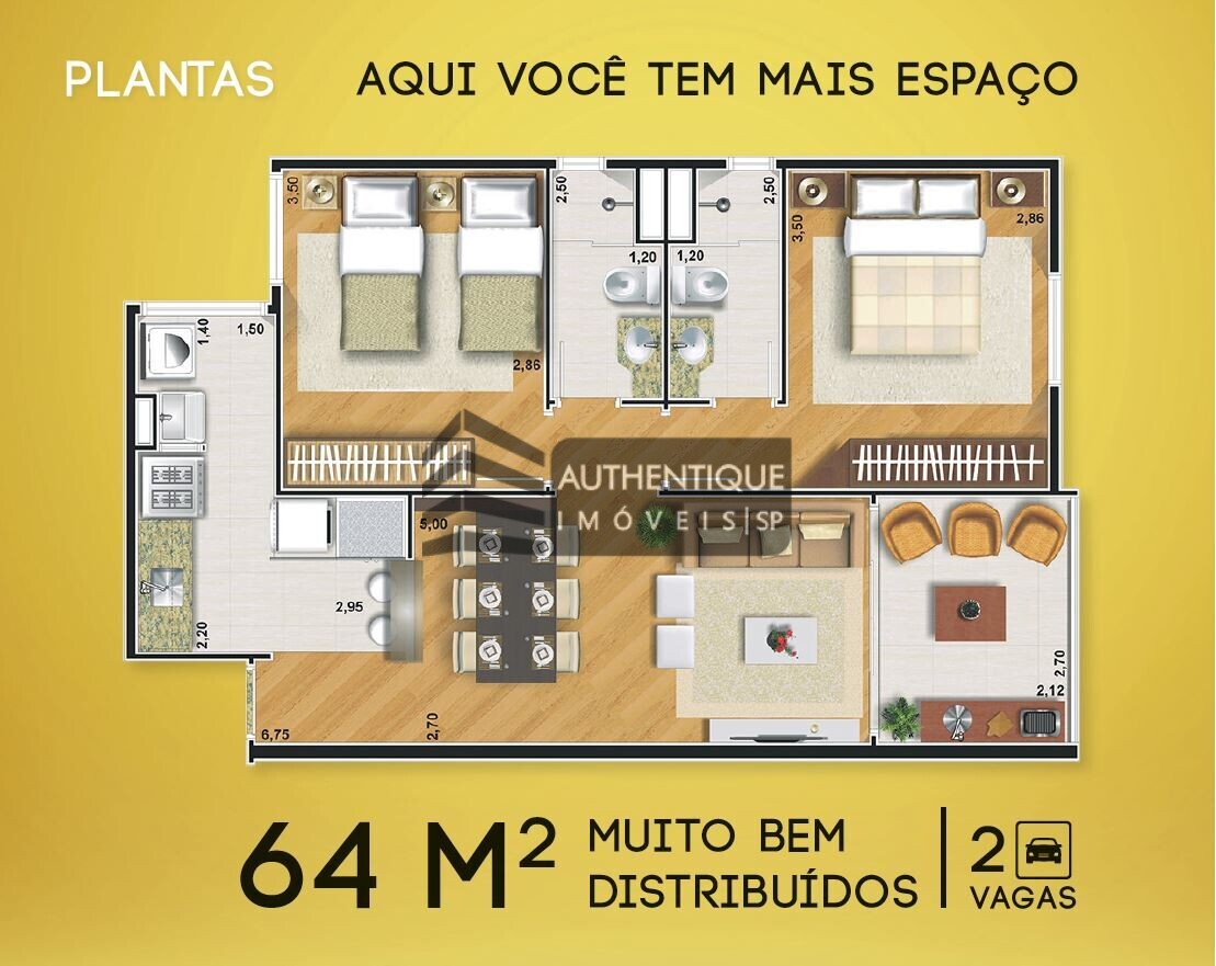 Apartamento à venda com 2 quartos, 63m² - Foto 17