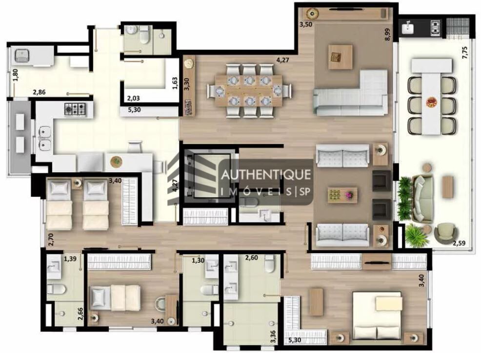 Apartamento à venda com 3 quartos, 189m² - Foto 24