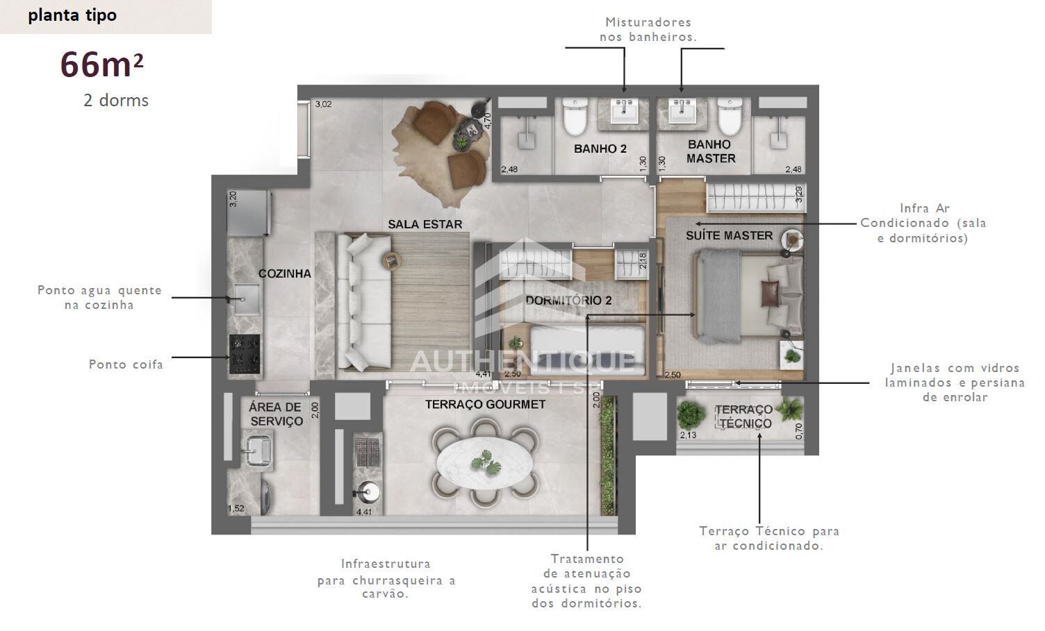 Apartamento, 2 quartos, 66 m² - Foto 19