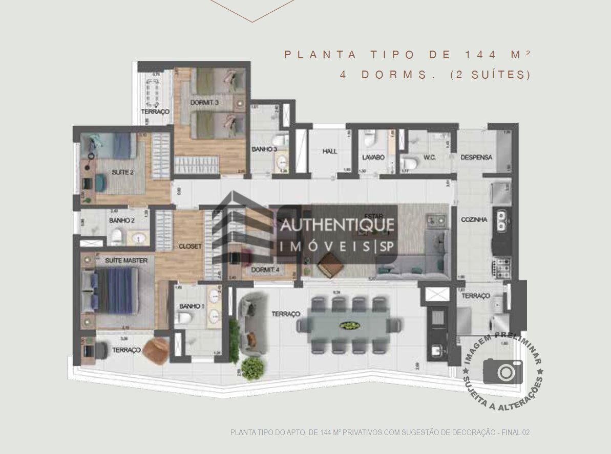 Apartamento à venda com 4 quartos, 144m² - Foto 52