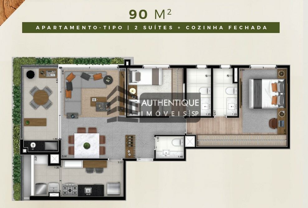 Apartamento à venda com 2 quartos, 145m² - Foto 15